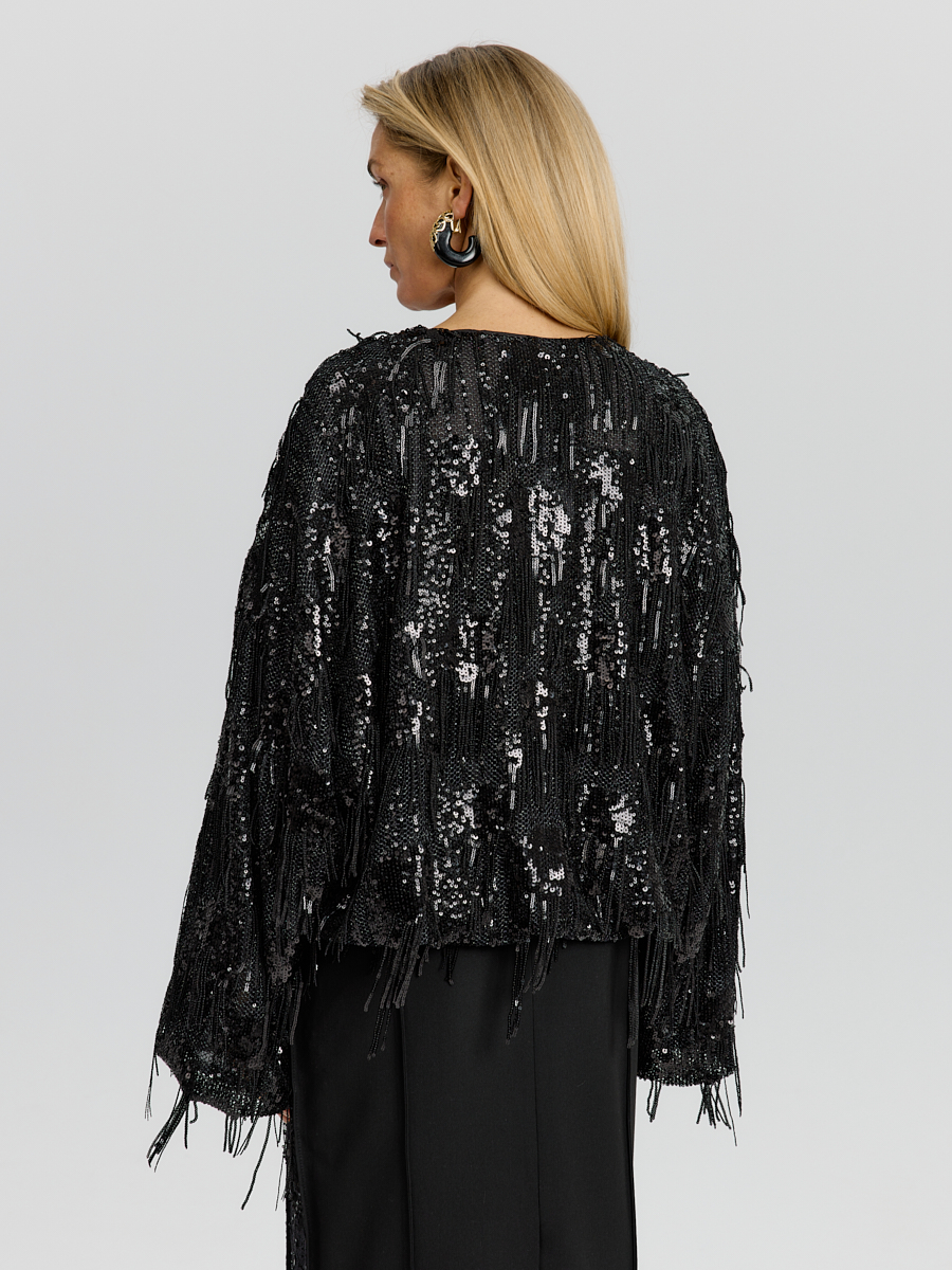 Бомбер с бахромой из пайеток — изображение 3